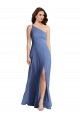 Mejores Azul Windsor línea A Un Hombre Gasa Largo Formales Vestidos de dama de honor / Vestidos de noche