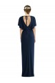 Mejores Azul marina oscuro Cubierta Barco Spandex Largo Vestidos de dama de honor / Vestidos de fiesta