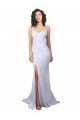 Mejores Blanco Sirena Tirantes espagueti Cuello Alto Crepé Elástico Sencillo Playa Vestidos de novia
