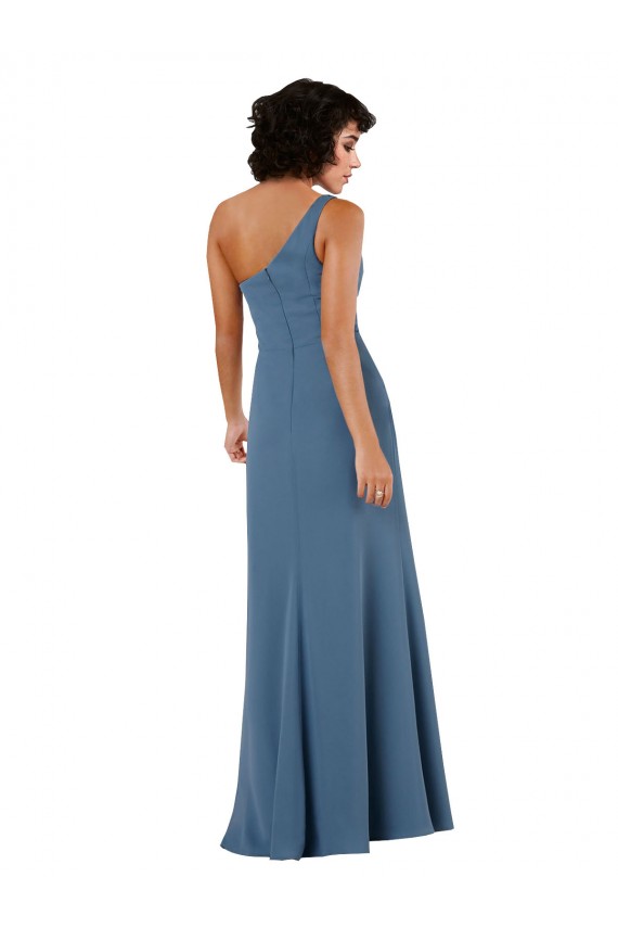 Mejores Borgoña línea A Un Hombre Gasa Largo Formales Vestidos de dama de honor / Vestidos de noche