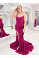 Mejores Color mostrado Cubierta Cuello de Corazón Barrer tren Lentejuelas Terciopelo Largo Vestidos de fiesta