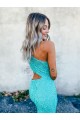 Mejores Color mostrado Sirena Un Hombre Barrer tren Lentejuelas Terciopelo Largo Vestidos de fiesta