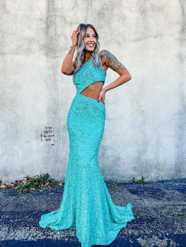 Mejores Color mostrado Sirena Un Hombre Barrer tren Lentejuelas Terciopelo Largo Vestidos de fiesta