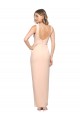 Mejores Cubierta Cuadrado Crepé Elástico Largo Formales Vestidos de dama de honor / Vestidos de fiesta