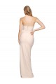 Mejores Cubierta Sin tirantes Crepé Elástico Largo Formales Vestidos de dama de honor / Vestidos de fiesta