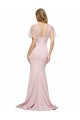 Mejores Cubierta Un Hombre Cuello de Corazón Crepé Elástico Tul Largo Formales Vestidos de dama de honor / Vestidos de fiesta