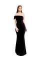 Mejores Negro Sirena Un Hombre Crepé Elástico Largo Formales Vestidos de dama de honor / Vestidos de fiesta