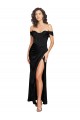 Mejores Negro línea A Cuello de Corazón Satén sedoso Largo Formales Vestidos de dama de honor / Vestidos de fiesta
