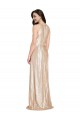 Mejores Oro Cubierta Halter Cuello Alto Lentejuela Largo Formales Vestidos de dama de honor / Vestidos de fiesta