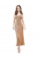 Mejores Oro rosa Cubierta Midi Satén sedoso Corto Formales Vestidos de dama de honor / Vestidos de fiesta / Vestidos de cóctel