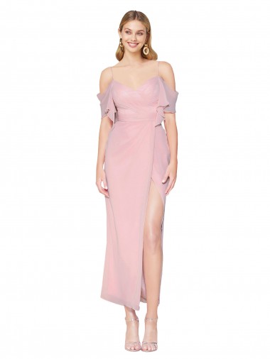 Mejores Primavera Sirena Hombros Descubiertos Gasa Corto Formales Vestidos de dama de honor / Vestidos de fiesta