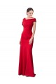 Mejores Rojo Sirena Crepé Elástico Largo Formales Vestidos de dama de honor / Vestidos de fiesta