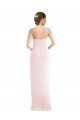 Mejores Rosa Trompeta Halter Crepé Elástico Largo Vestidos de dama de honor / Vestidos de fiesta