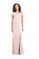 Mejores Rosa Trompeta Hombros Descubiertos Crepé Elástico Largo Formales Vestidos de dama de honor / Vestidos de fiesta