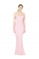 Mejores Rosa línea A Sin tirantes Crepé Elástico Largo Formales Vestidos de dama de honor / Vestidos de fiesta