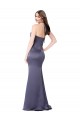 Mejores Sirena Halter Satén sedoso Largo Formales Vestidos de dama de honor / Vestidos de fiesta