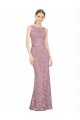 Mejores Sirena Ilusión Encaje Largo Vestidos de dama de honor / Vestidos de fiesta