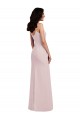 Mejores Trompeta Tirantes espagueti Crepé Elástico Largo Formales Vestidos de dama de honor / Vestidos de fiesta