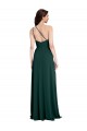 Mejores Verde Midnight línea A Un Hombre Crepé Elástico Largo Formales Vestidos de dama de honor / Vestidos de fiesta