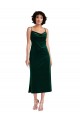 Mejores Verde oscuro Cubierta Midi Terciopelo Elástico Corto Formales Vestidos de dama de honor / Vestidos de fiesta / Vestidos de cóctel