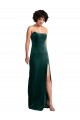 Mejores Verde oscuro Cubierta Sin tirantes Terciopelo Elástico Largo Formales Vestidos de dama de honor / Vestidos de fiesta