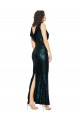Mejores Verde oscuro Sirena Cuello en V Lentejuela Largo Formales Vestidos de dama de honor / Vestidos de fiesta