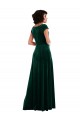 Mejores Verde oscuro línea A Terciopelo Elástico Largo Vestidos de dama de honor / Vestidos de fiesta