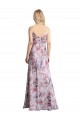 Mejores línea A Satén elástico Floral Largo Formales Vestidos de dama de honor / Vestidos de noche