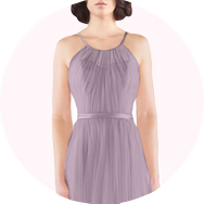 Mejores Cuello Alto Vestidos de dama de honor