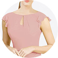 Mejores Cuello Barco Vestidos de dama de honor