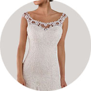 Mejores Cucharón Neck Vestidos de novia